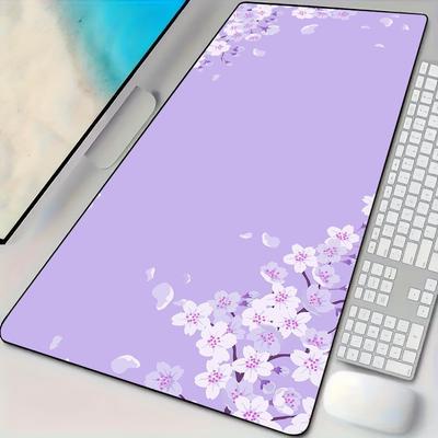 Kirschblüten-Thema Mauspads Schreibtischunterlage mit genähten Kanten Natürliche Gummibasis Mauspad geeignet für Büro und Gaming
