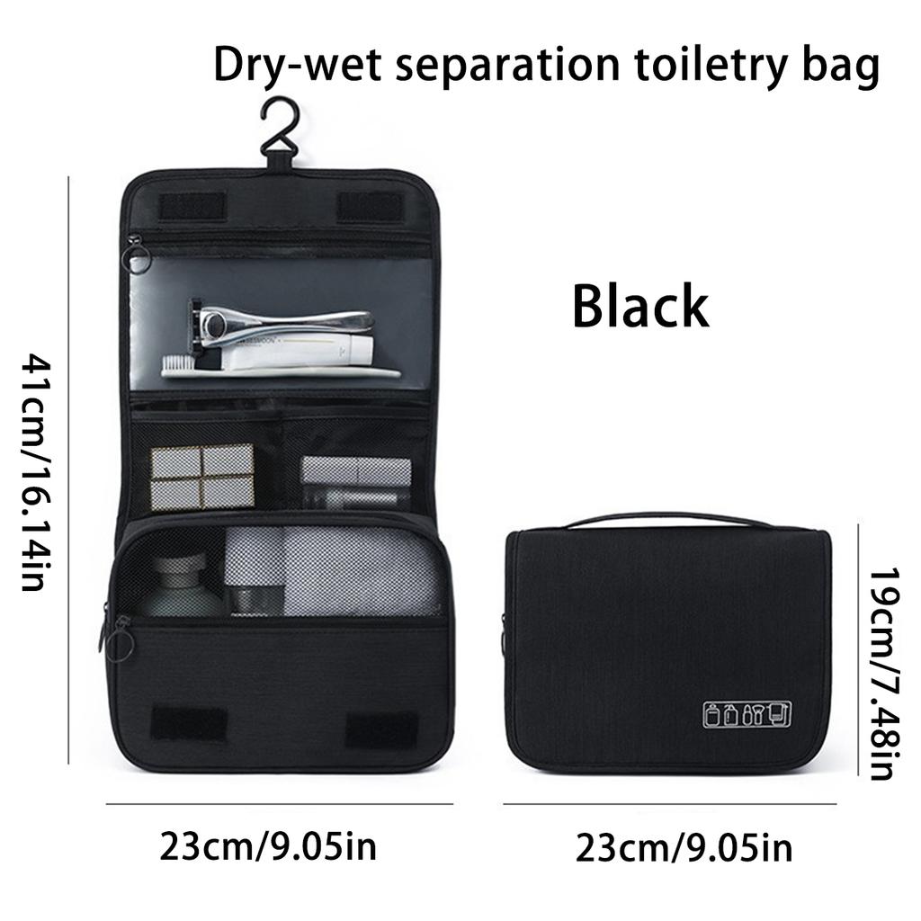 Portable Large-capacity Travel Makeup Bag, Separate Dry and Wet Toiletries Bags, Toiletries Storage Bag