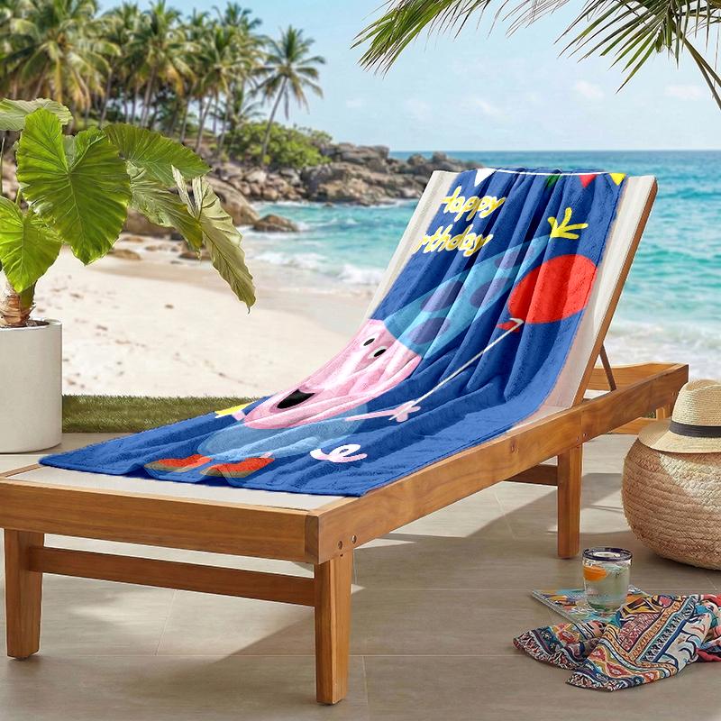 Pink Pig Fashion Beach Towel: Ideal for Summer Adventures Soft, Absorbent and Quick Drying Suitable for Swimming and Bathing