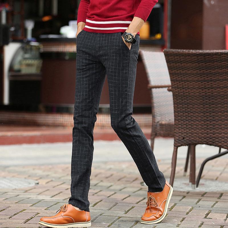 Summer New Arrival Men's Casual Trousers Slim-Fit Straight Leg Trousers Cotton-Linen Blend Skinny Fit Long Trousers Korean Style Trendy Long Trousers
