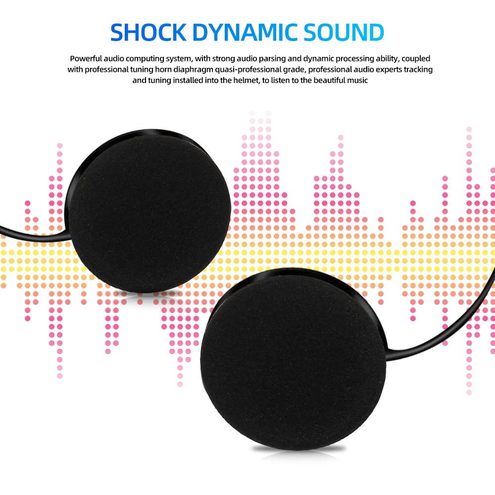 Casque moto BT11 Plus Bluetooth 5.3 sans fil, haut-parleur stéréo, prise en charge des écouteurs, réponse automatique aux appels mains libres