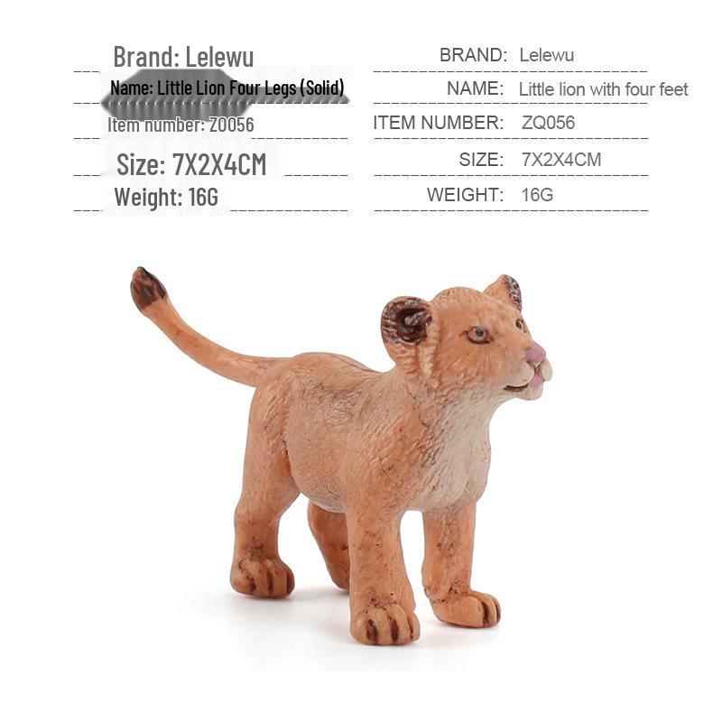 Ручная роспись фигурок диких животных: Лев, Тигренок, Рысь, Леопард