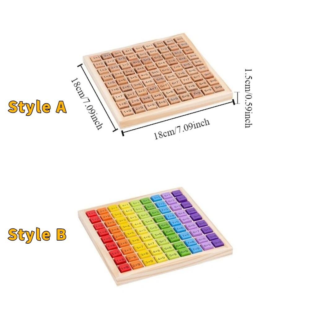 Wooden Multiplication Table Board Interactive Puzzle Learning Toy Math Education Toy  Learning