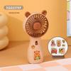 Creative Cartoon Mini Handheld Fan with USB Charging and Phone Holder