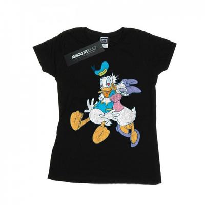 Womens/Ladies Donald And Daisy Duck Kiss Cotton T-Shirt