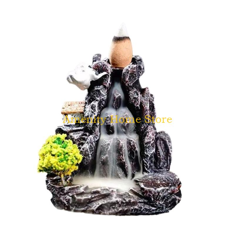 F26C Decorative Incenses ArtCrafts Flower Backflows Incenses Burners  Gift for Meditations Enthusiasts Home Decorations