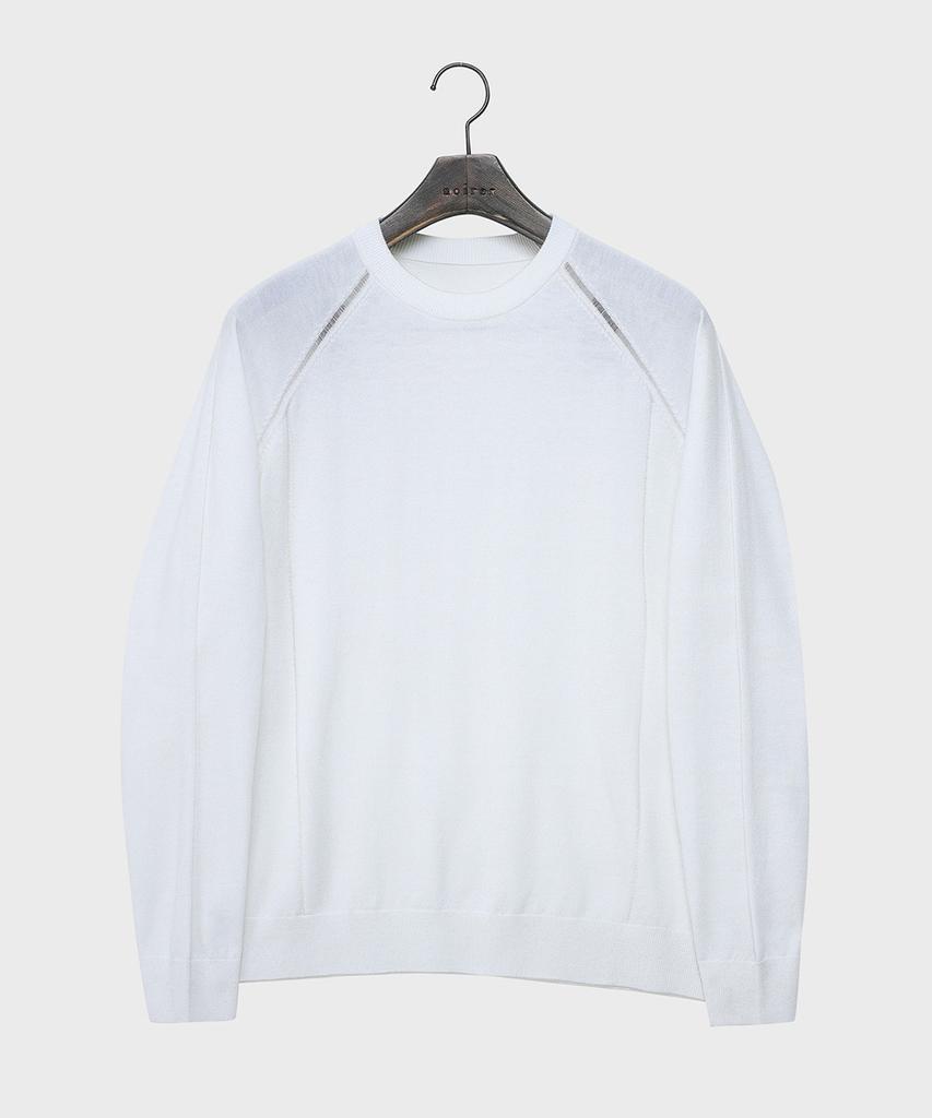 NOIRER Merino Wool Slit Knit (White)