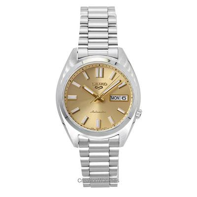 5 Sports SNXS Stainless Steel Gold Dial Automatic SRPL59K1 100M Men's Watch