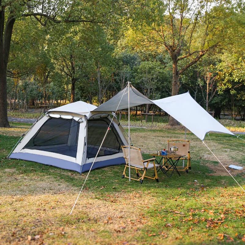 Huilingyang 2-in-1 Family Camping Tent with Awning