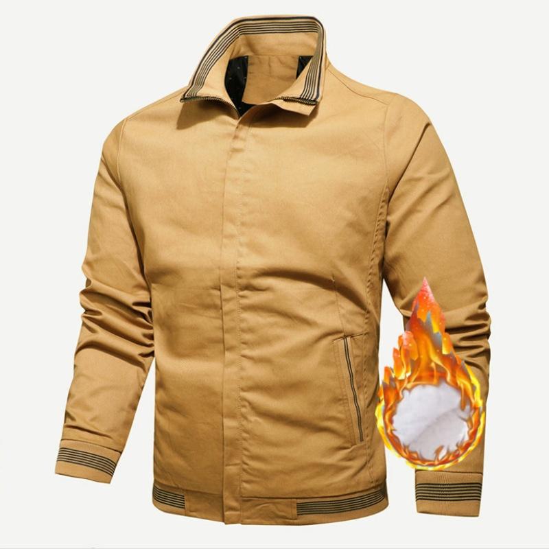 Мужская повседневная куртка с плюшем, молодежная повседневная мужская куртка, выстиранная куртка, мужская S жёлтый