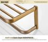 Antique European-Style Rose Gold Towel Rack for Bathroom Storage