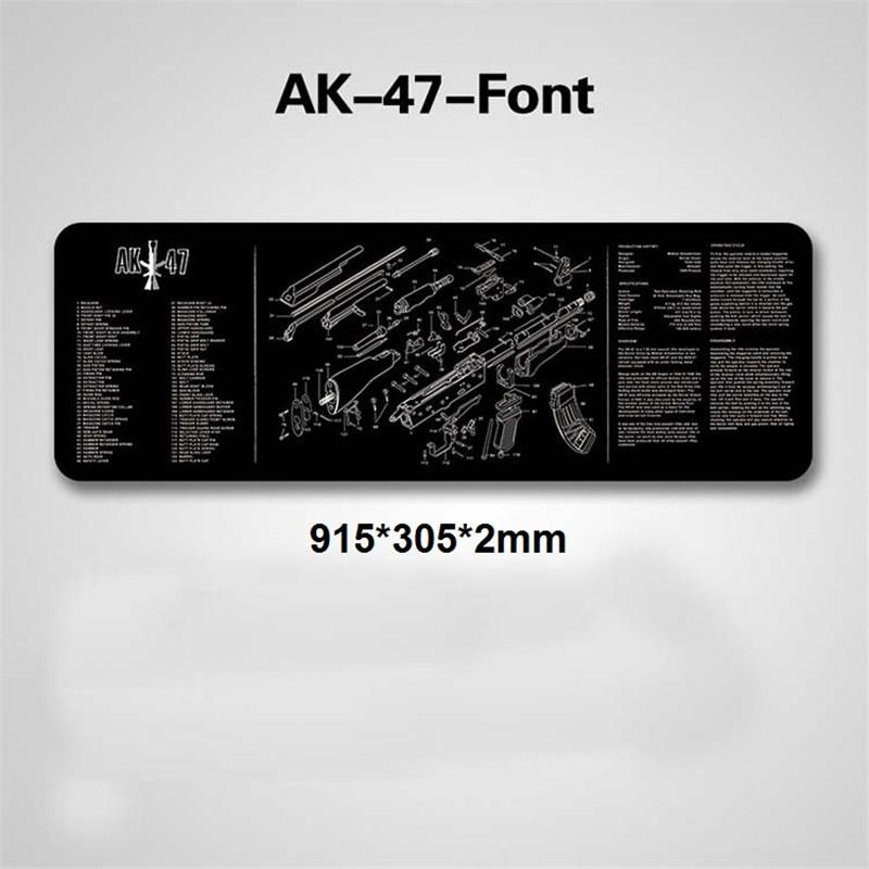 

Настольный коврик для чистки из термопластичного волокна, резиновый коврик для тактической чистки с инструкциями по схеме деталей, игровой коврик для модели пистолета, коврик для мыши, настольный коврик AK-47-Font