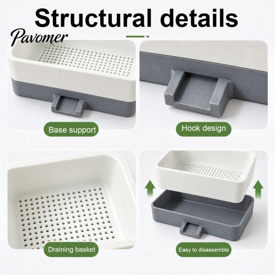 Anti Clogging Sink Strainer Kitchen Basket, Detachable Plastic Fine Mesh Filter, Easy Stable Buckle Filter Cleaning And Clog Prevention Garbage
