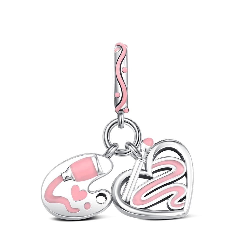 Elegant Mother'S Day Gifts For Mom Ballet Pendant Fit Original Bracelet Diy Jewelry Fine Perfect Heart Rainbow Charm Daily Wear