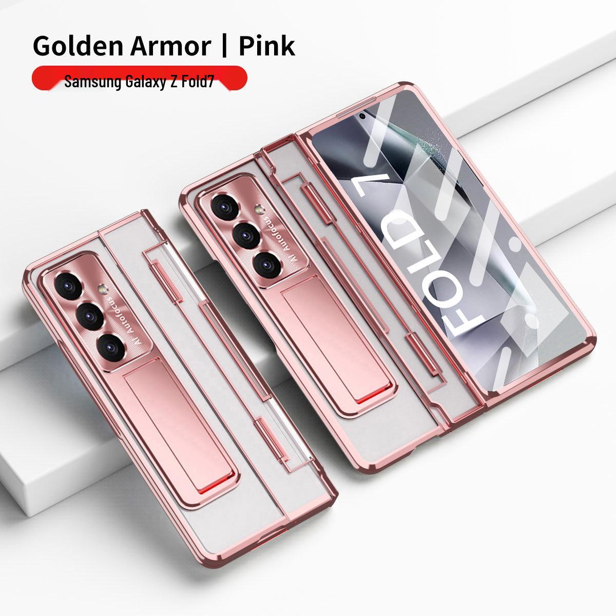 

Защитный чехол для Samsung ZFold7 с плоским шарниром, электроплакированной пленкой для объектива и кожаным дизайном (Совместим с FOLD6 и W22) Samsung Z Fold 4