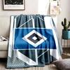 Hamburger SV Theme Personalized Outdoor Flannel Blankets Soft And Suitable For All Seasons Perfect For Sofas Beds And Camping