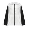 Women's Fashionable Color Blocked Long Sleeved Hooded Zipper Pocket Outdoor Sports Jacket