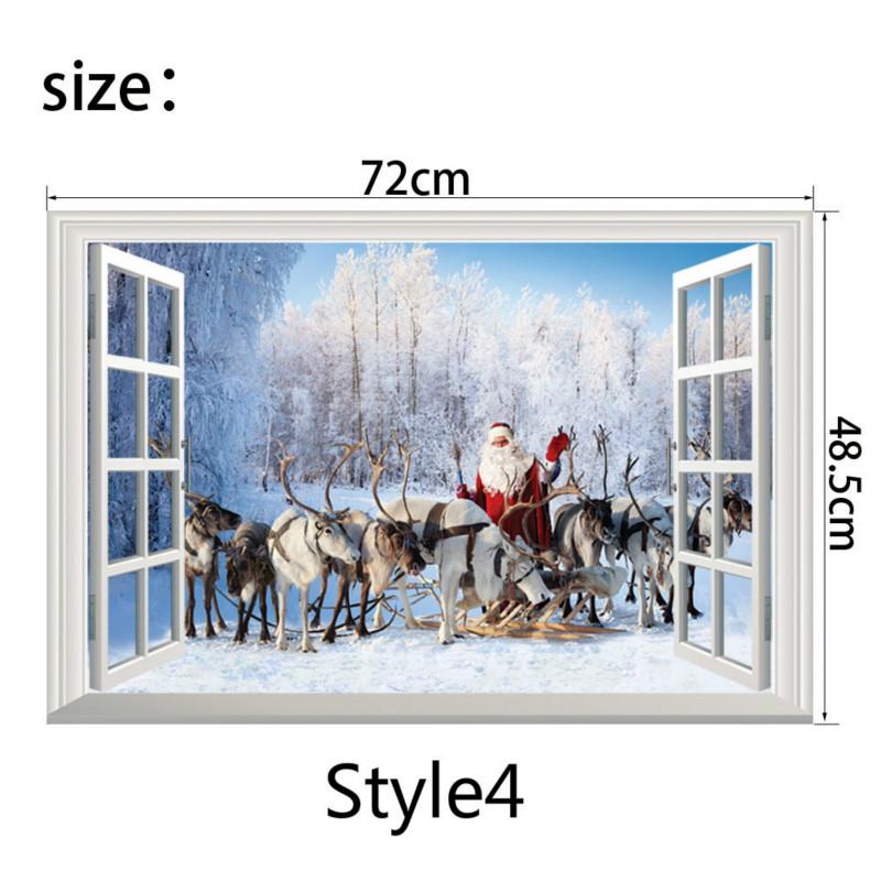 Christmas Window 3D Wall Stickers Personality Home Christmas Decoration Stereo Wall Stickers