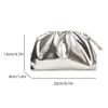 PU-Leder Plissierte Damen Knödeltasche Elegante Bankett Clutch Tasche Raffinierte Unifarbene Mode Abendtasche Damen Hochzeit Schicke Hobo Tasche