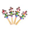 1Pc Colorful Rainbow Hand Held Bell Stick Wooden Percussion Musical Toy For Adult Ktv Party Game Gift