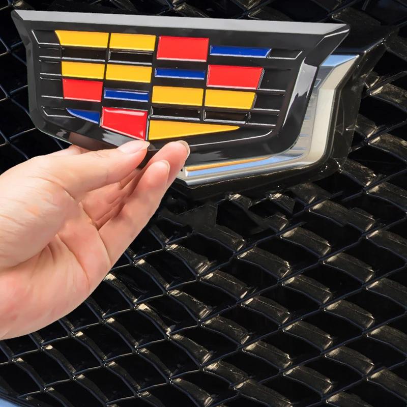 Car Front Rear Emblem Steering Wheel Sticker Side Badge for Cadillac CT4 CT5 CT6 XT4 XT5 XT6 Replacement Refit Logo Accessories