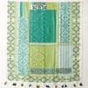 Tourist Sunscreen Shawl Bohemian Green Geometric Vacation Photography Cotton And Hemp Texture Scarf With Silver Thread