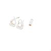 Elegant Ceramic Swan Statues And Transparent Straw Organizer for Desktop Bookshelf Cabinet Counter