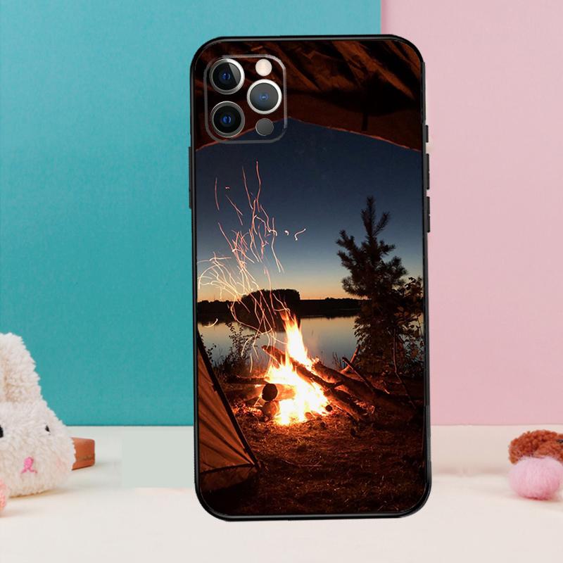 Camping Nature Phone Case For iPhone 17 Air 16 14 13 12 11 15 Pro Max 12 13 mini 15 16 Plus 16e Cover Coque