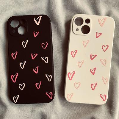 Red Pink Heart for Apple 17 Mobile Phone Case for IPhone16Pro Protective Case 15promax New for IPhone