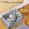 Large Stainless Steel Cat litter box Open Cat Toilet Durable Comfortable And Easy To Clean With A Litter Scoop And Litter Mat