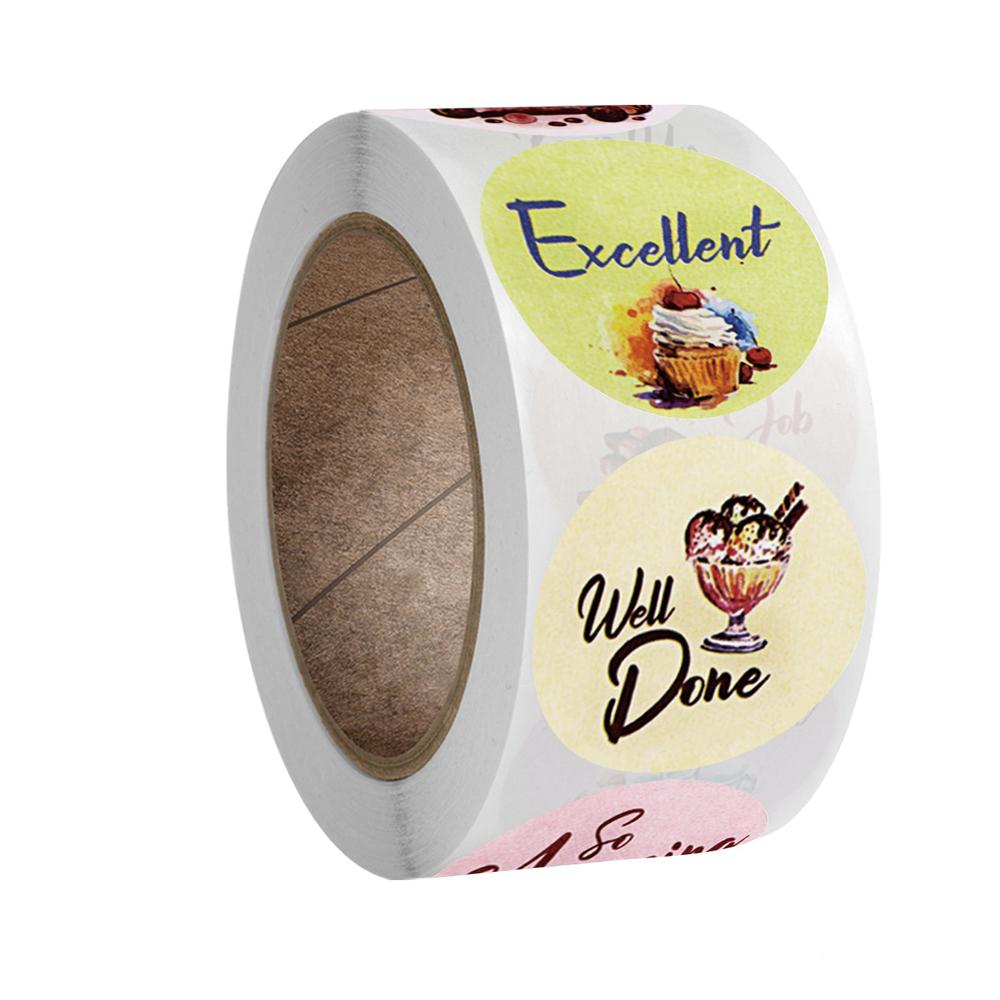 100-500Pcs Premium-Quality Reward First-Class Stickers First-Class Motivational Top-Grade Stickers Premium-Quality Roll Youngsters Superior-Grade
