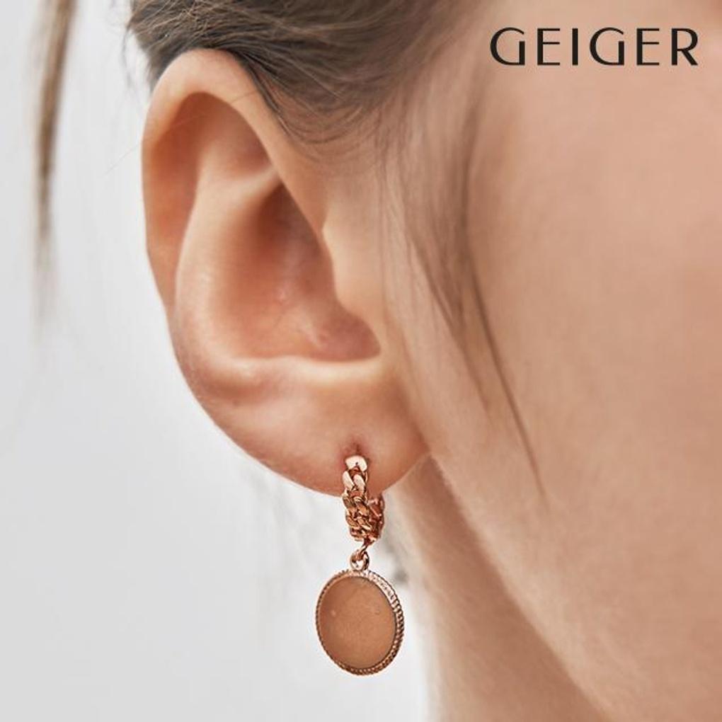 [Geiger Jewelry] 18K Coin One-Touch Earrings (Gold Pin) GI8KPEE011
