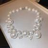 Retro Collarbone Chain Imitation Pearl Neckchain New Pearl Necklace  For Bridal