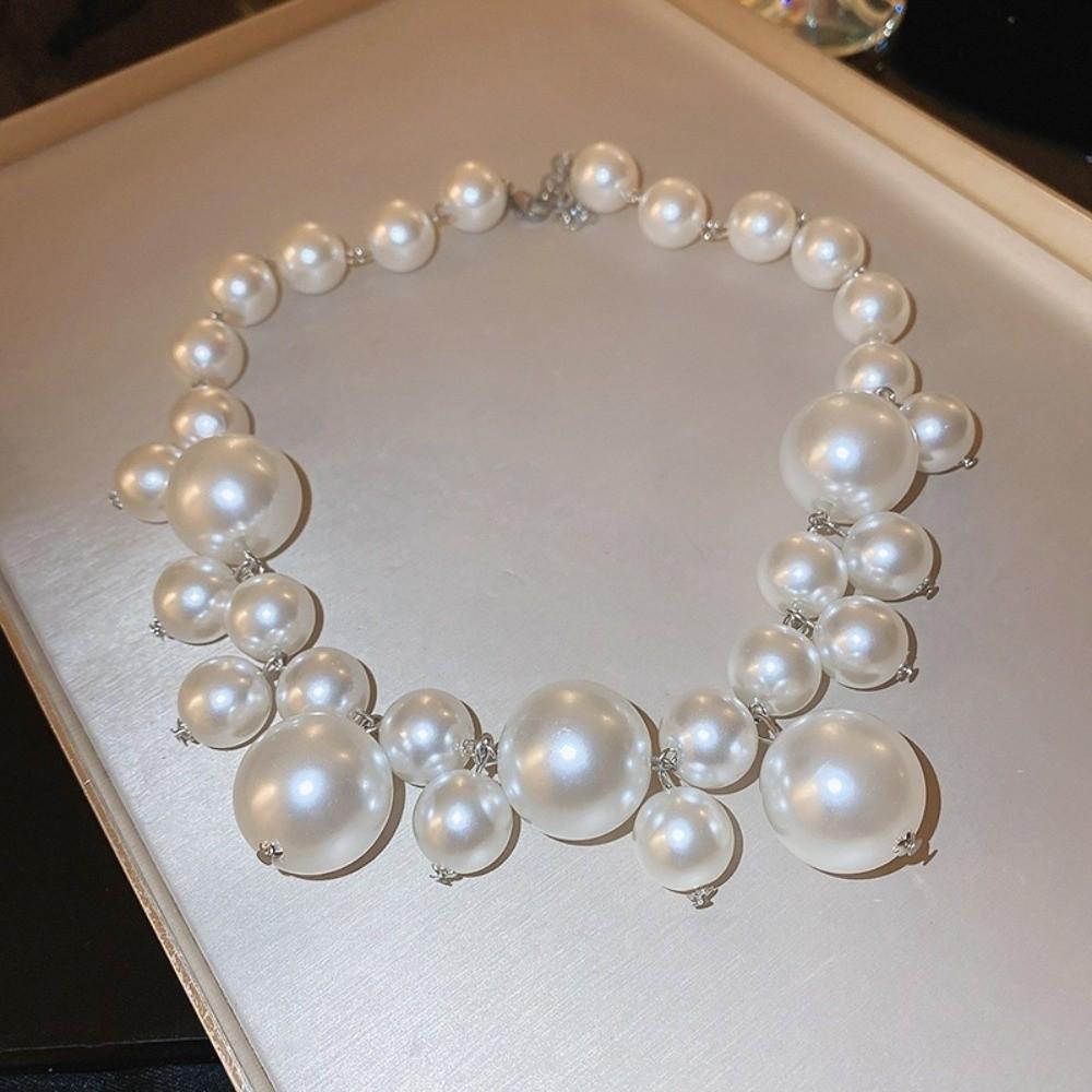 Retro Collarbone Chain Imitation Pearl Neckchain New Pearl Necklace For Bridal