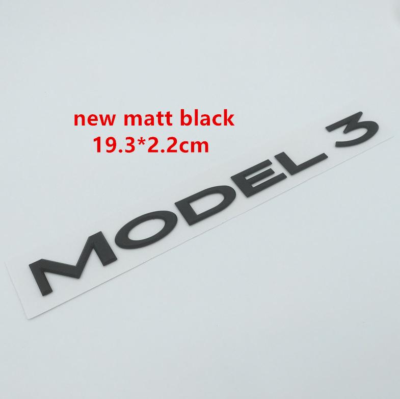 1pcs 3D ABS for Tesla Model 3 car Letter Front Hood Head Bonnet Emblem Rear Tail Trunk Sticker Badge Decal styling Accessories