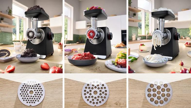 Bosch MFWS640B Serie 6 MultiPower Meat Grinder, 2100 W, Black