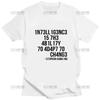 T-shirts Créatifs pour Hommes Tops Geek Amusants L'Intelligence Est La Capacité à S'Adapter au Changement T-shirt Imprimé Lettres Mâle Overd T-shirt#Couleur