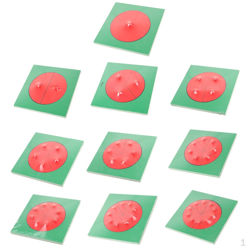 Wooden Fraction Insert Boards Wodoen Toy for children montessori Early Developing
