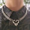 Fashionable Titanium Steel Totem Heart-Shaped Pendant Trendy Men Women Instagram Hip-Hop Accessories Party Jewelry Accessories