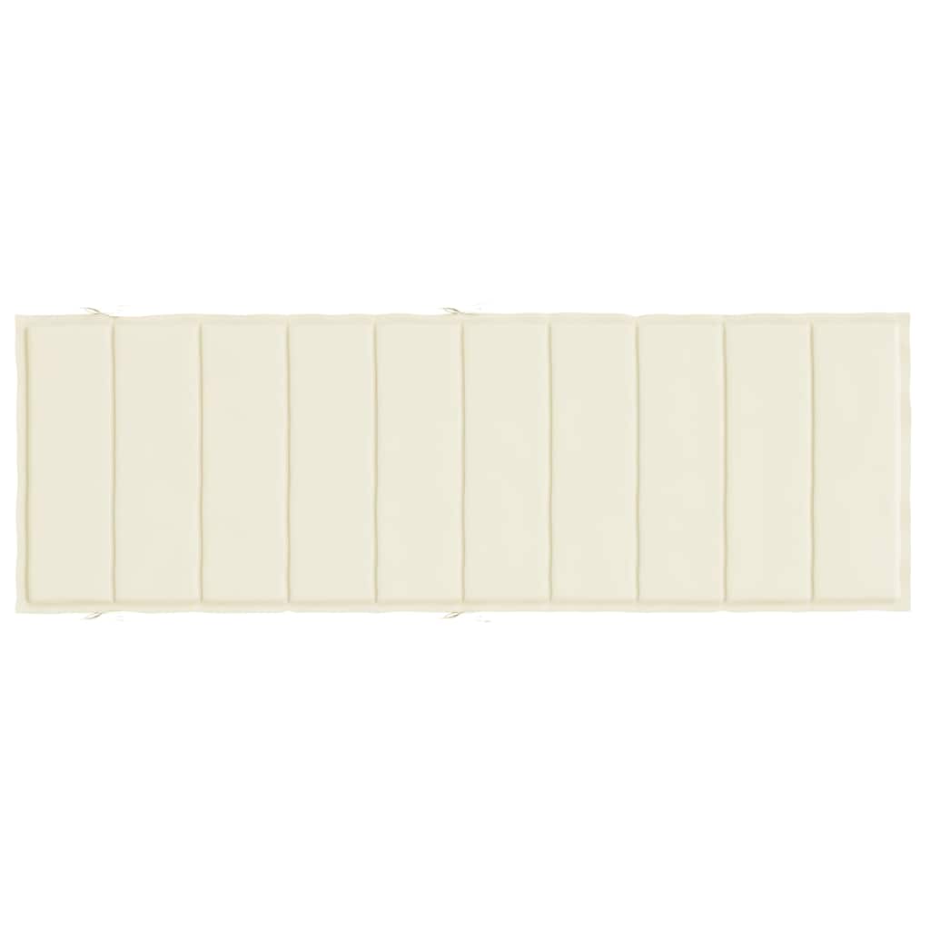 vidaXL Sonnenliegen-Auflage Creme 186x58x4 cm Oxford-Gewebe