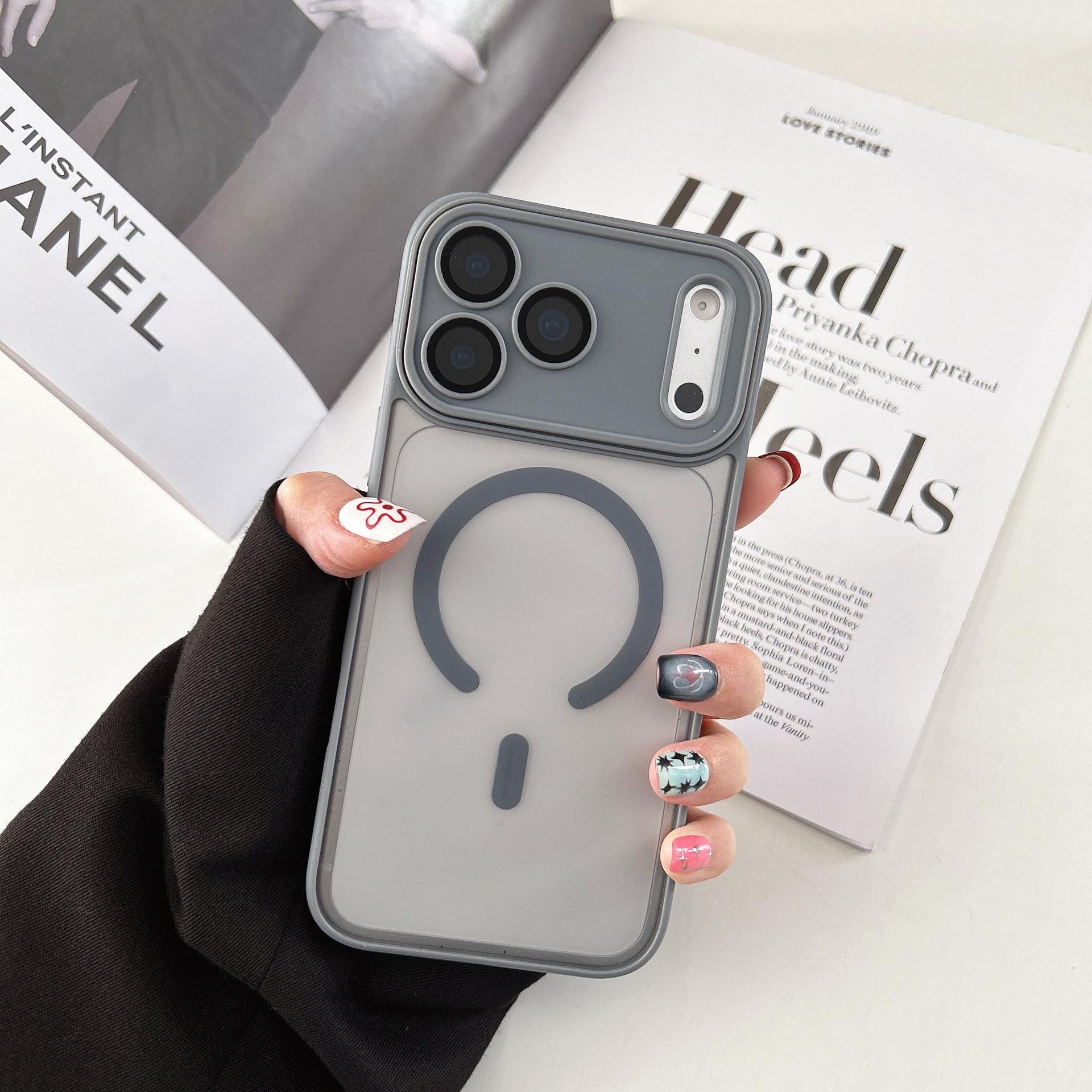 Matte Skin-Feel Solid Color Protective Case for iPhone 17 Pro Max/16 PM/14 15 PM. 15 Pro Max серый