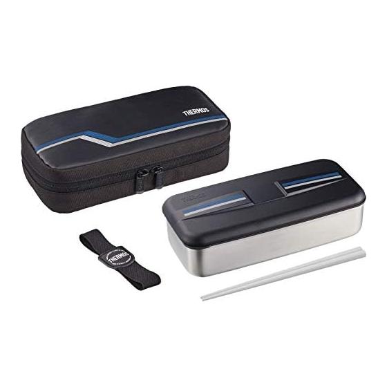 Термос Bento Box из нержавеющей стали Fresh Lunch Box 700 мл Line Black DSD-704 L-BK