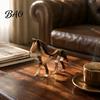 Rustic Style Room Ornament Vintage Metal Horse Figurine, Handcrafted Sculpture Art Statue, Creative Housewarming Gift Modern Desktop Decor for