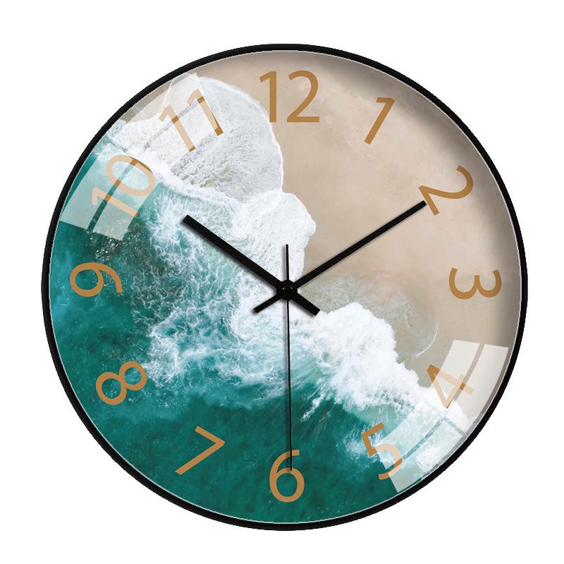 12-Inch Nordic Starry Sky Silent Wall Clock for Bedroom & Living Room