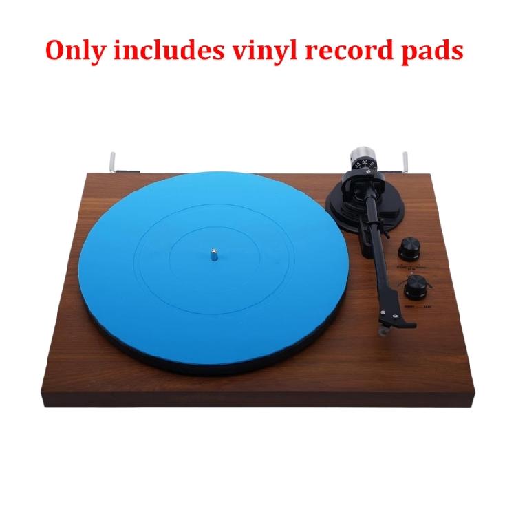 Silicone Slipmat Pad 12 In for Record Player Use with Center Hole Round Profile and Home Record Care Support Daily