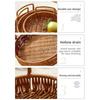 1Pcs Plastic Imitation Wicker Rattan Handwoven Rattan Basket