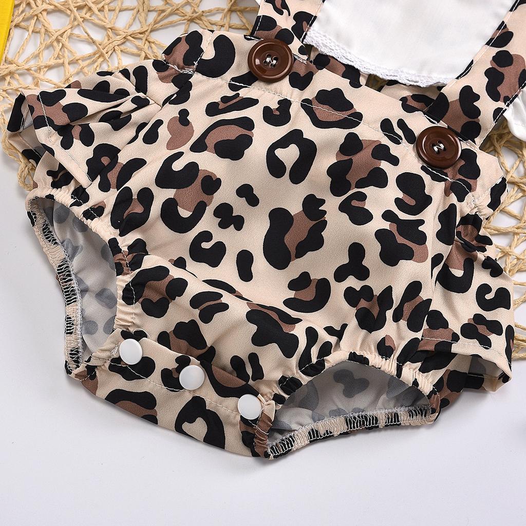 leopard baby romper