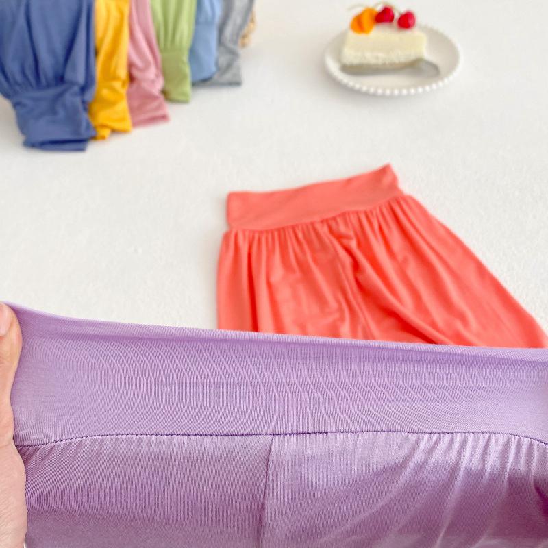 2024 Kids Summer Air-Con Pajama Set: High-Waist Modal Belly Protection for Boys and Girls