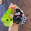 Cartoon Plaid Dinosaur Projection Camera Keychain Creative Car Bag Doll Pendant New Small Gift