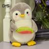 Pinguino di cartone animato da 25 cm con frutta e verdura peluche peluche regalo per bambini bambola morbida